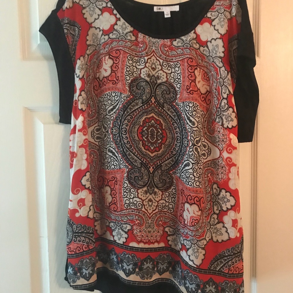 Eastern style blouse - navy blue